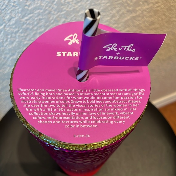 CLOSET CLOSING NWT Starbucks She X This collab cold cup w/ lid & straw, venti - Picture 14 of 15